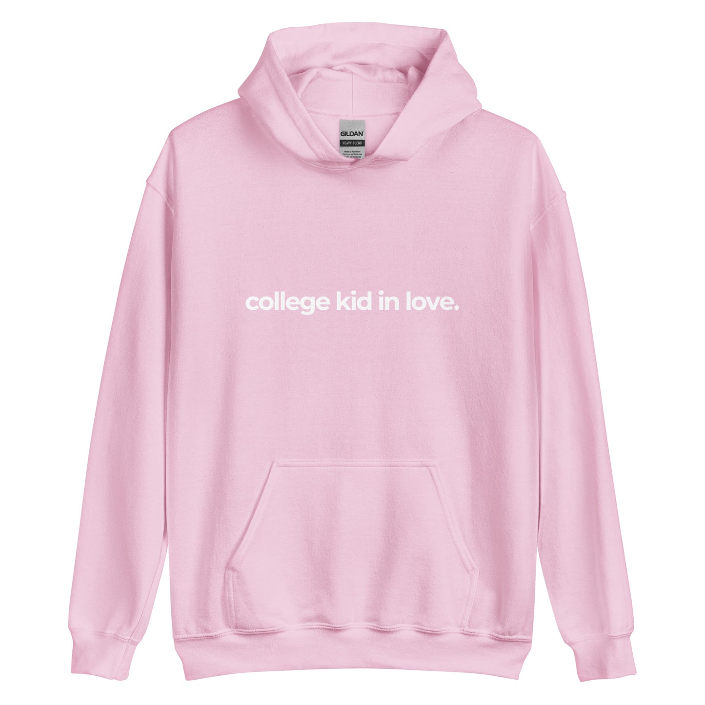 college kid in love hoodie