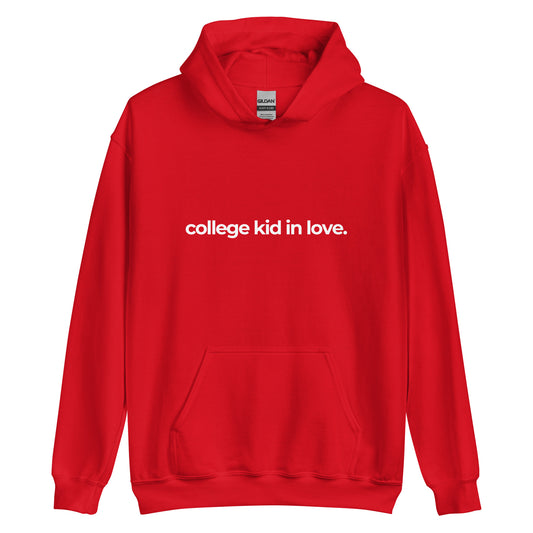 college kid in love hoodie